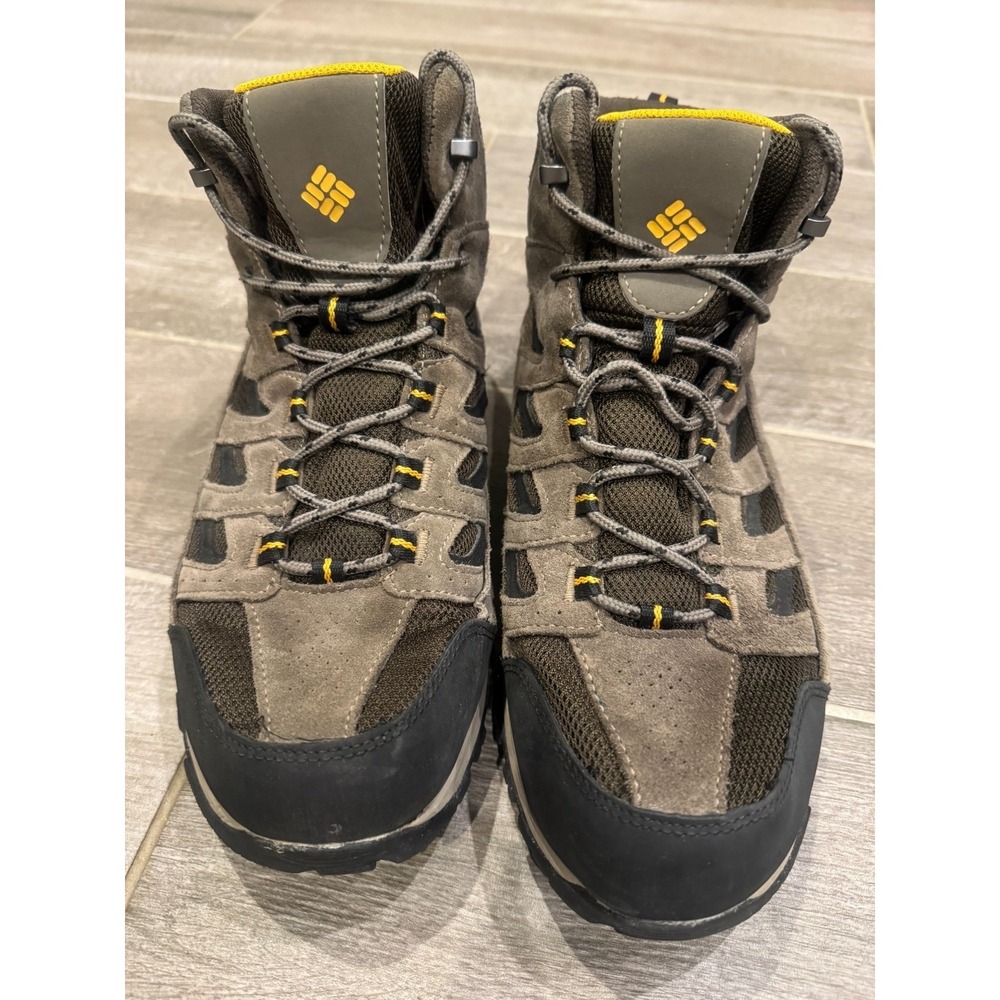 Columbia Hiking Boots Mens 13 Wide Brown Leather Outdoor Trail Shoes Waterproof